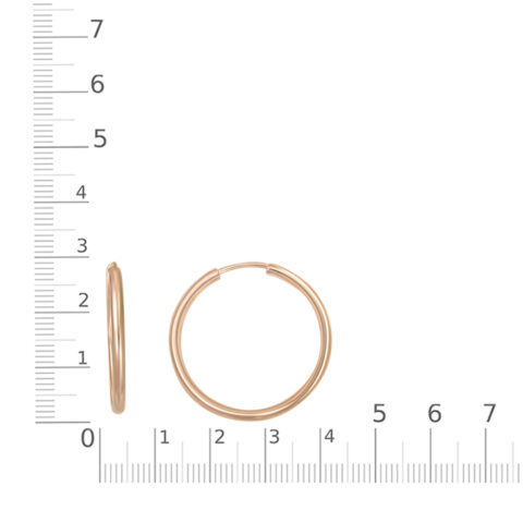 Серьги - кольца из золота 585 пробы
