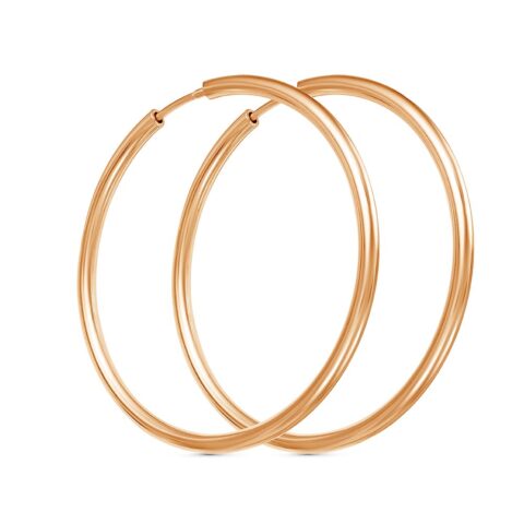 Серьги - кольца из серебра 925 пробы